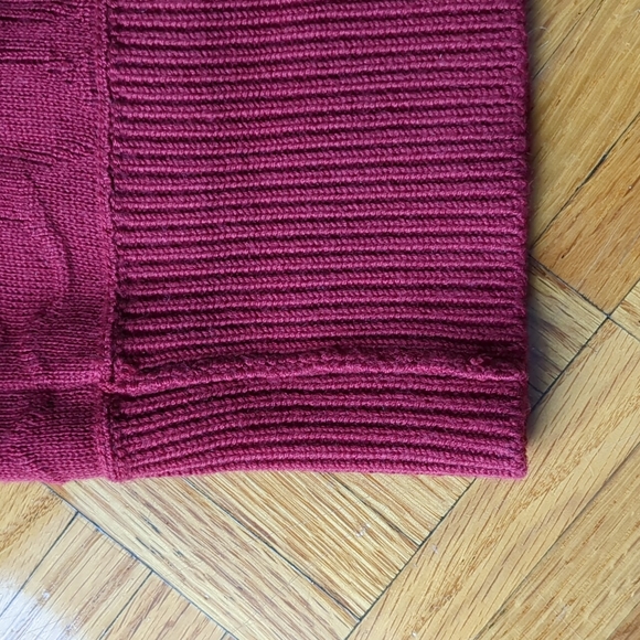 Coach Red Winter Logo Hat with Pom Pom - Picture 7 of 11